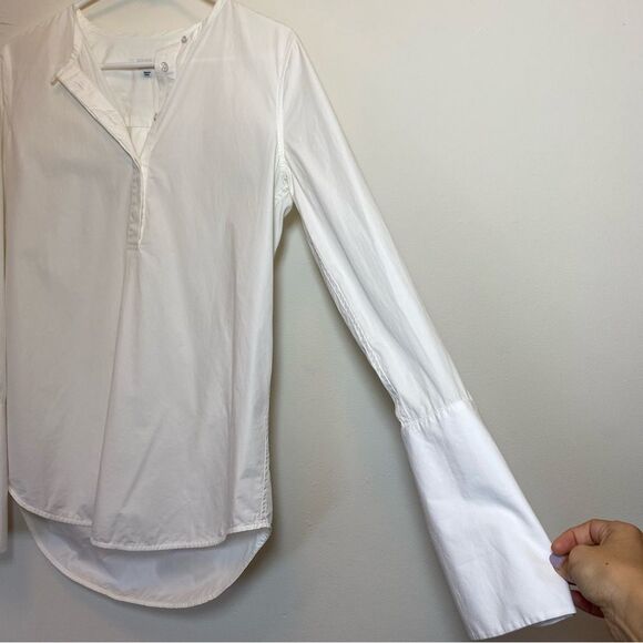 EQUIPMENT Classic Button Down Cufflink Shirt White Sz Small - Picture 6 of 8